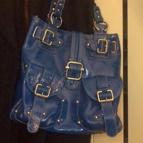 Chinese Laundry bag in bright cobalt blue - Picture 3 of 10